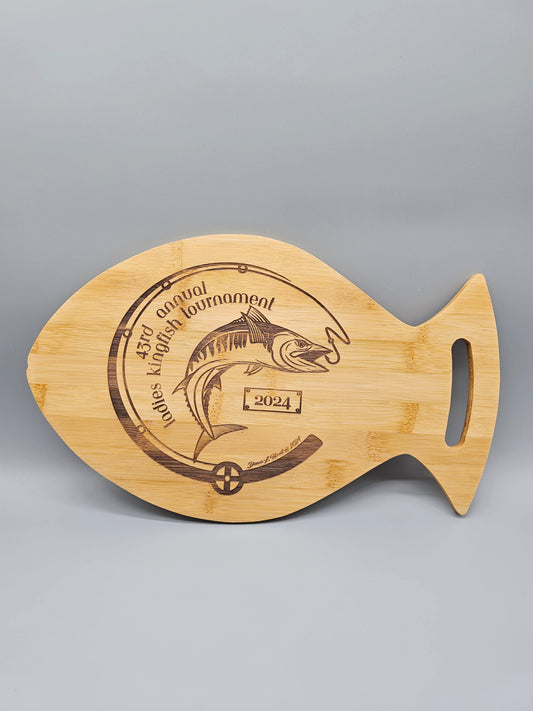 Bamboo Fish Shaped Cutting Board - 14" x 8 1/2"