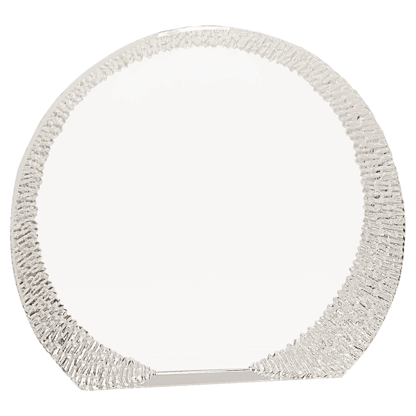 Rounded Crystal with Decorative Edge Award - 6 1/4" Round