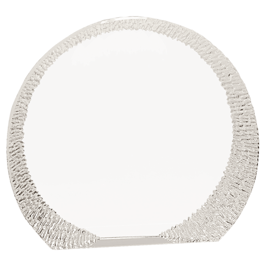 Rounded Crystal with Decorative Edge Award - 6 1/4" Round