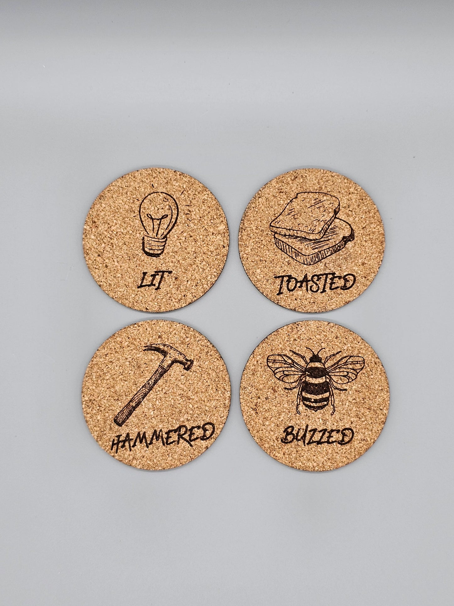 Cork coaster set of 4