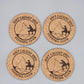 Cork coaster set of 4