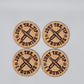 Cork coaster set of 4