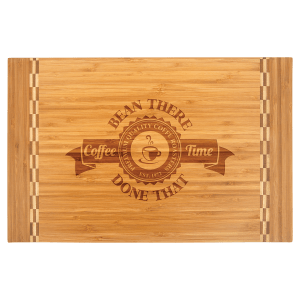 Bamboo Cutting Board with Butcher Block Inlay
