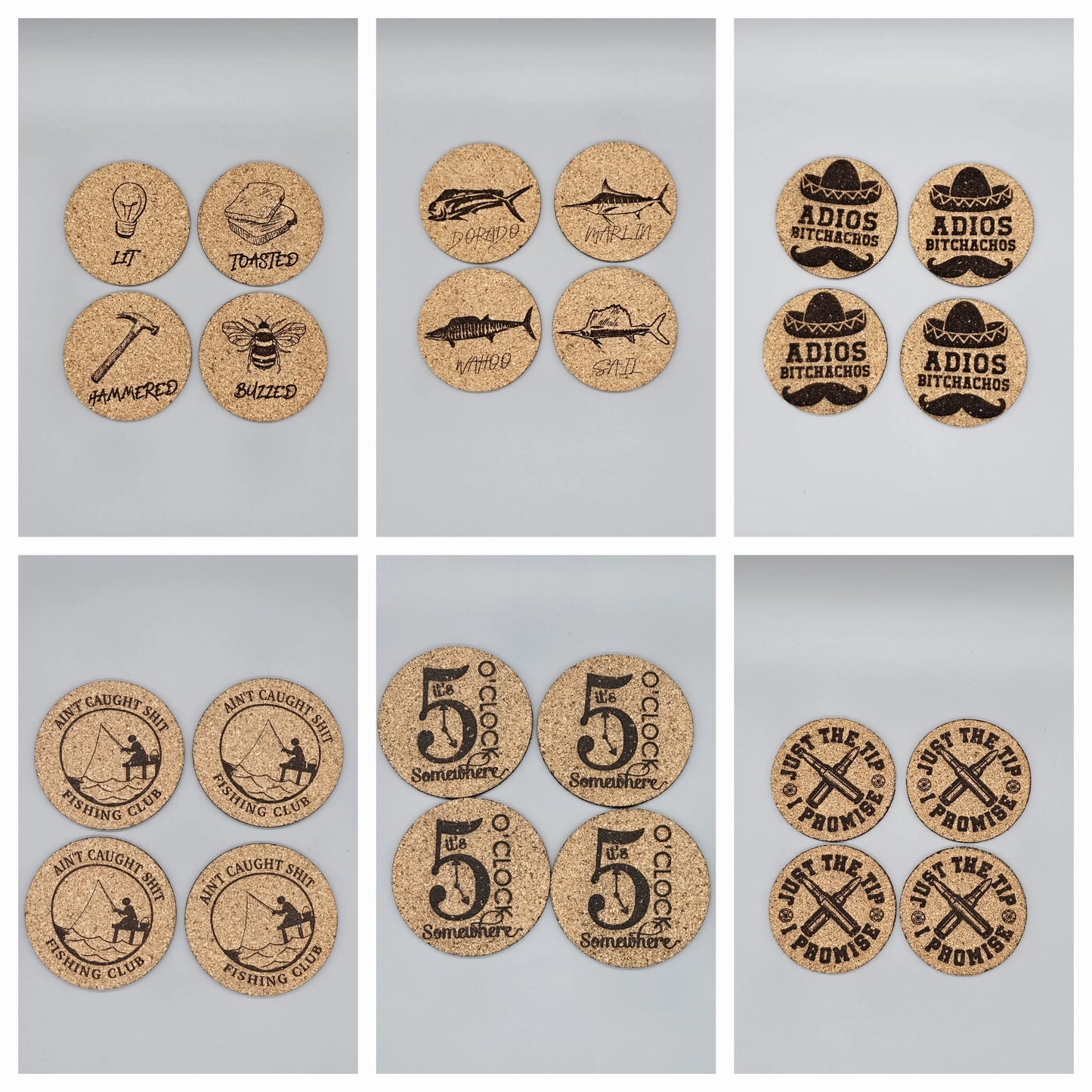 Cork coaster set of 4