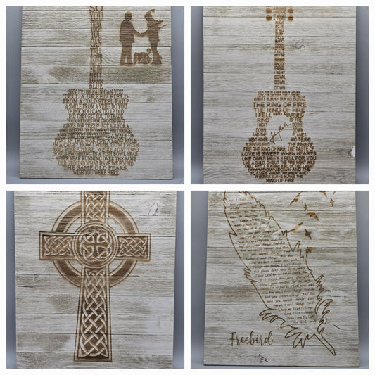 16X20 White Washed Wood Panel Decor