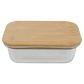 Rectangle Glass Container with Bamboo Lid - 12 oz