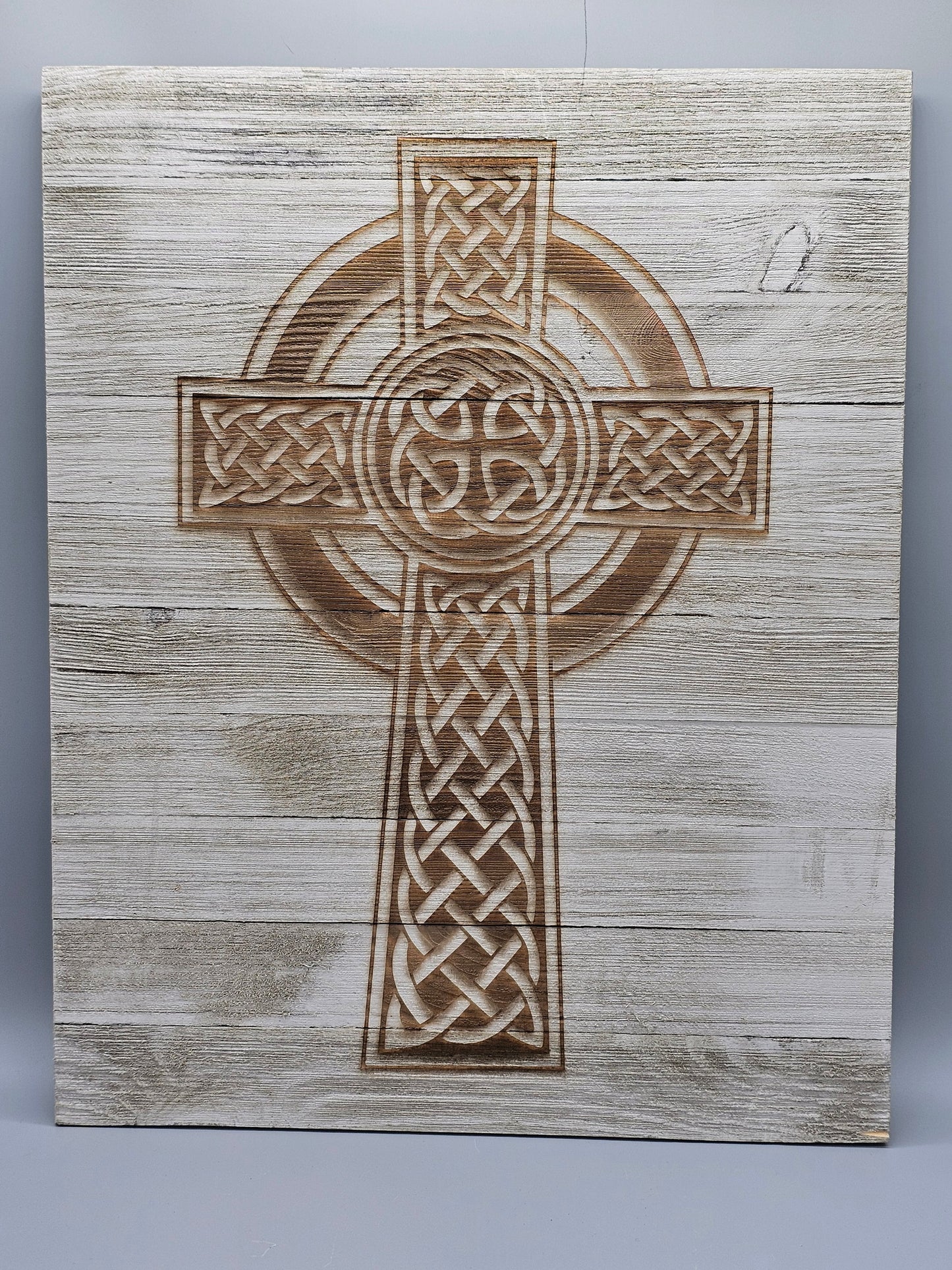 16X20 White Washed Wood Panel Decor