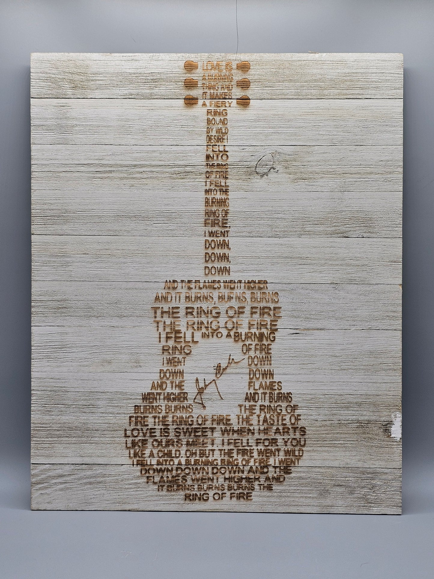 16X20 White Washed Wood Panel Decor