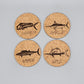 Cork coaster set of 4