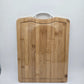 Bamboo Cutting Board w/ Stainless Steel Handle - 12" x 15"