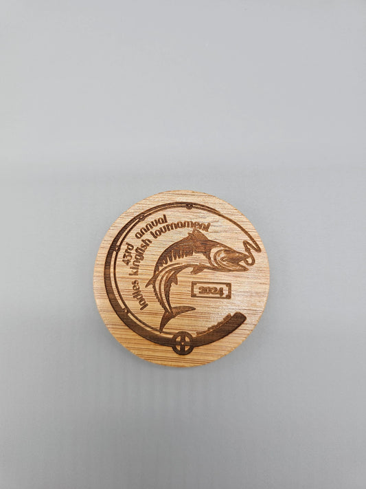 Round Magnetic Bamboo Bottle Opener