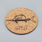 Cork coaster set of 4