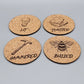Cork coaster set of 4
