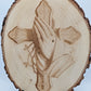 Laser Engraved 3D Illusion Prayer Hands w/ Cross, 14" x 11" Round
