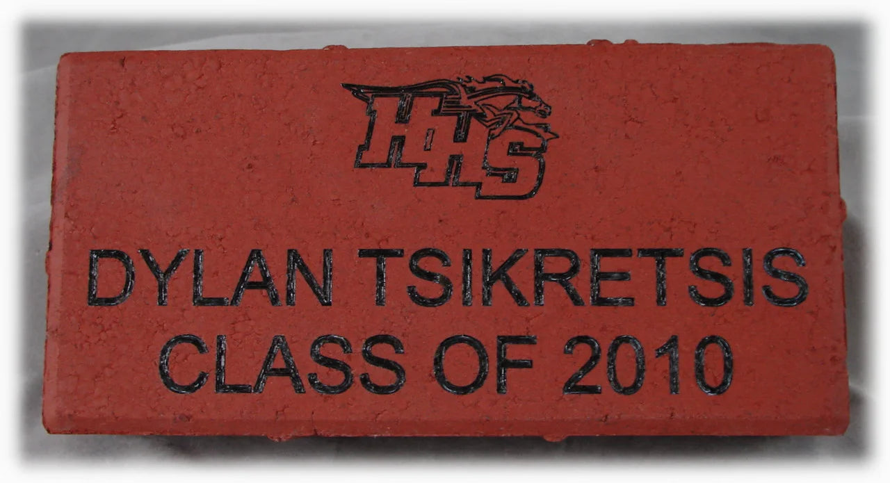 Laser Engraved Brick 4" x 8" x 2 1/4"