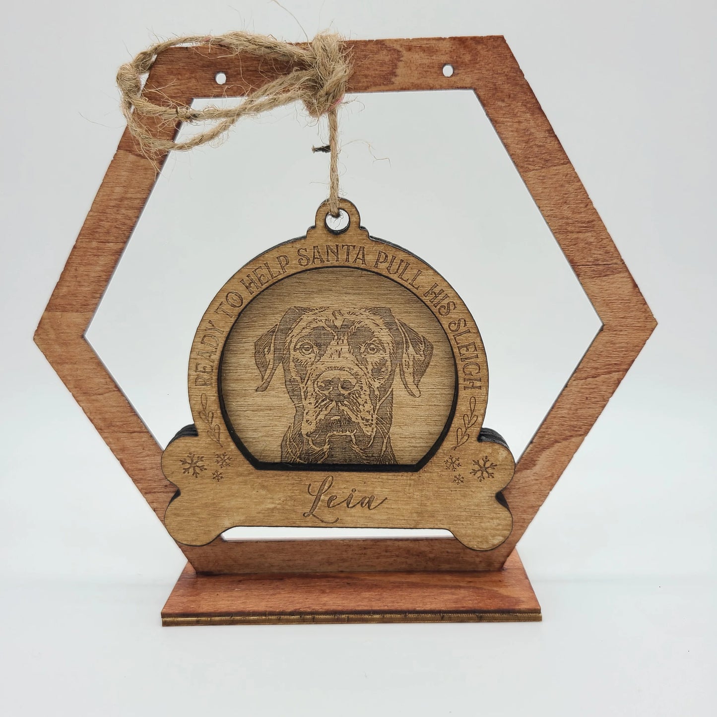 Christmas Pet Ornament 3.25" x 3.75" 2 Layer