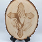 Laser Engraved 3D Illusion Prayer Hands w/ Cross, 14" x 11" Round