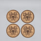 Cork coaster set of 4