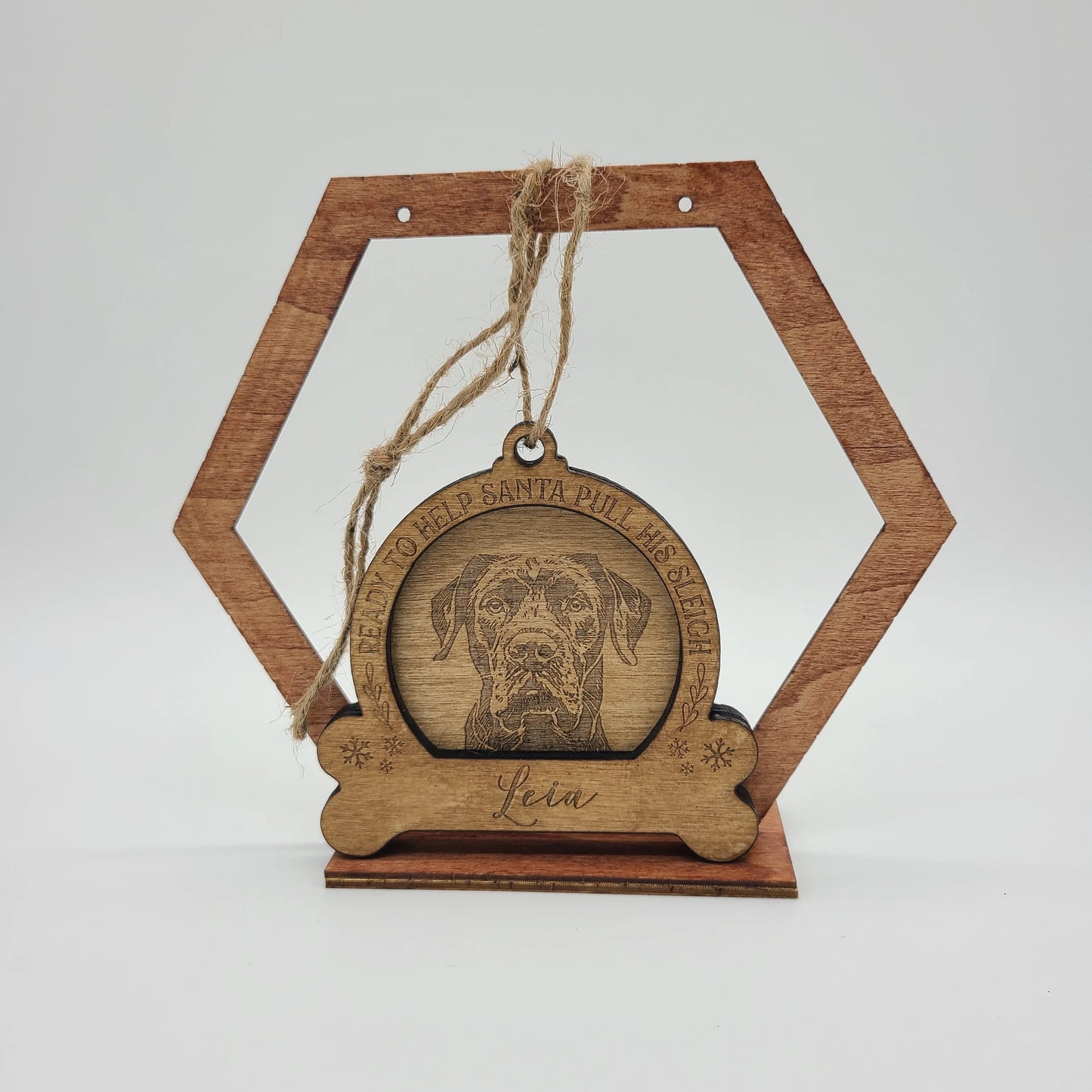 Christmas Pet Ornament 3.25" x 3.75" 2 Layer