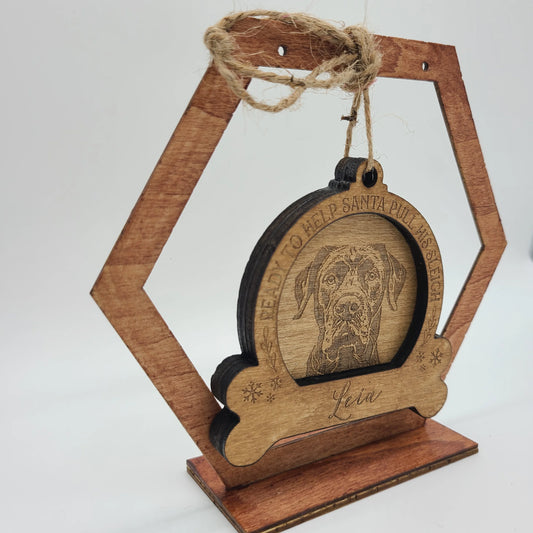 Christmas Pet Ornament 3.25" x 3.75" 2 Layer