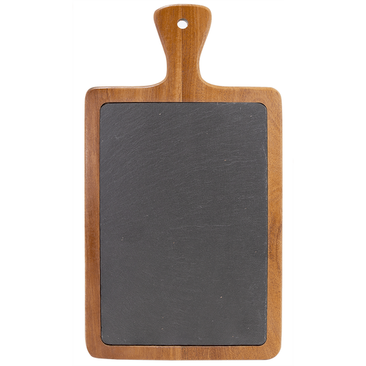 Acacia Wood/ Slate Cutting Board - 13.25" x 7"