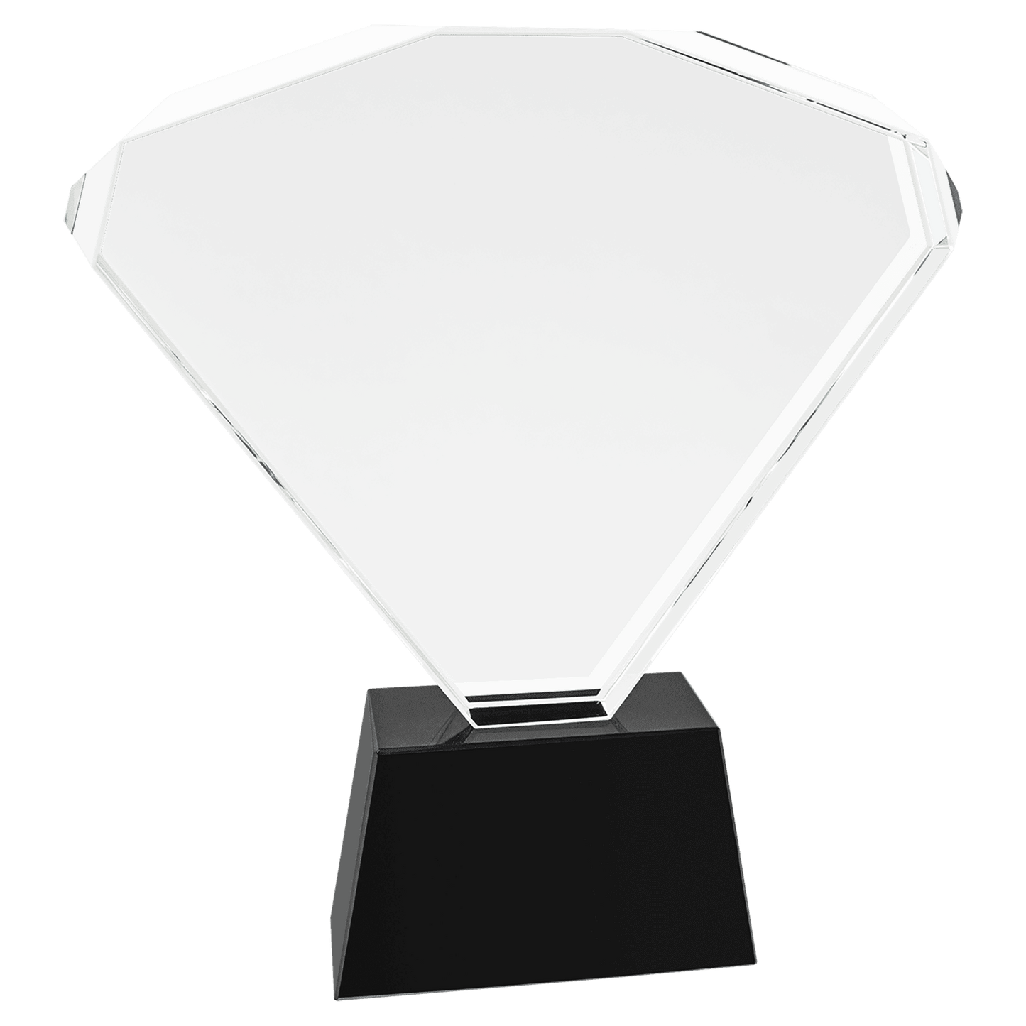 8 3/4" Crystal  Fan with Black Base Award