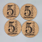 Cork coaster set of 4