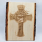 Laser Engraved 3D Illusion Jesus Crown of Thorns, 13" x 10" w/ Live Edge